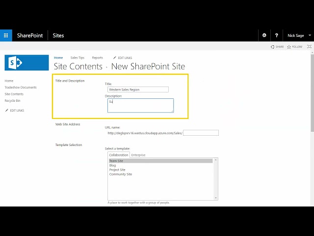 Creating a SharePoint Site/Subsite